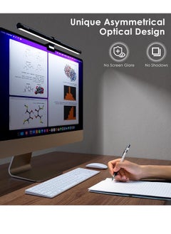 AMBERJACK Computer Monitor Lamp Auto-Dimming, e-Reading LED Task Lamp with Stepless Adjustment, Screen Monitor Light Bar for Eye Caring, Touch Control No Screen Glare Space Saving Home Office Lamp  - Image 5
