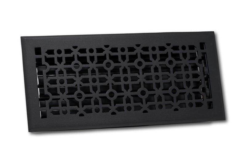 Madelyn Carter Contemporary Cathedral Style Vent Cover, Solid Cast Aluminum Interior, Controls Air Flow, 4 x 12 inches (Overall Face: 5.25 x 13.5 inches), Matte Black - Image 4