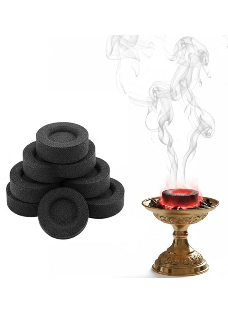 Shisha Hookah & Bakhoor Charcoal Tablets – 100 Pieces | Easy to Light, Long‑Lasting Heat for Hookah, Mabkhara & Scent Burners - Image 1