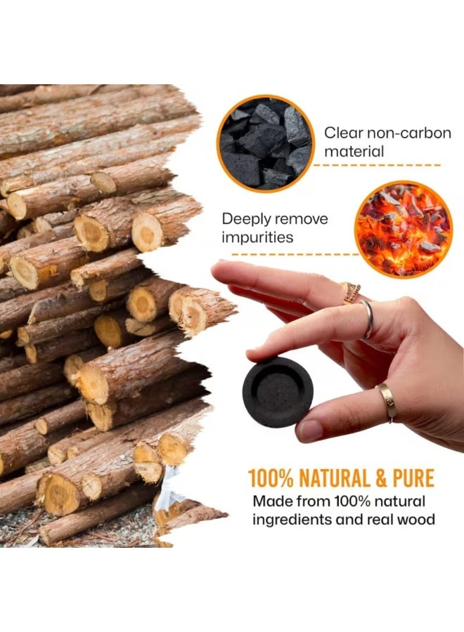 Shisha Hookah & Bakhoor Charcoal Tablets – 100 Pieces | Easy to Light, Long‑Lasting Heat for Hookah, Mabkhara & Scent Burners - Image 4