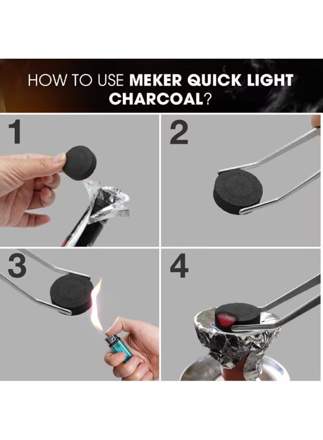 Shisha Hookah & Bakhoor Charcoal Tablets – 100 Pieces | Easy to Light, Long‑Lasting Heat for Hookah, Mabkhara & Scent Burners - Image 3