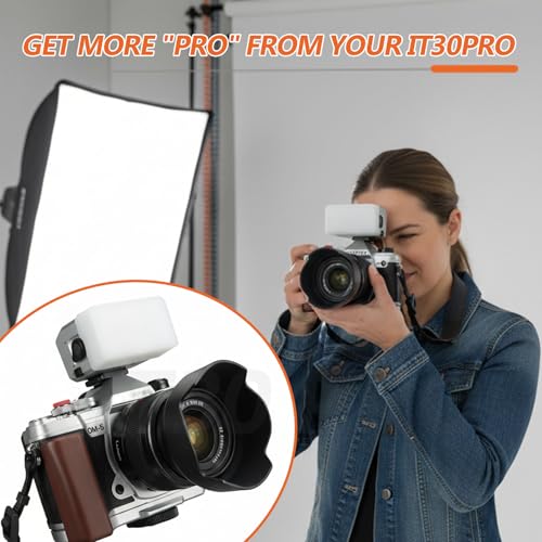 MOORDIEL IT30 Pro Diffuser, Flash Diffuser for Godox IT30 Pro IT30PRO, Compatible with GODOX IT30ProS IT30ProF IT30ProC IT30ProN IT30ProO Mini Flash, Soft Even Lighting No Harsh Glare, Easy to Install (2Pack) - Image 2