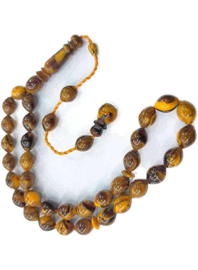 Rosary Natural Amber dust 33 beads amazing Gemstone
