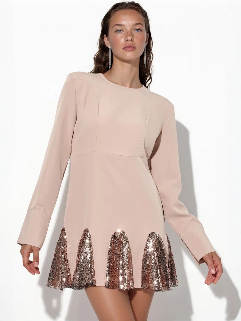 Jennyfer Sequin Mini Skater Dress - Image 2