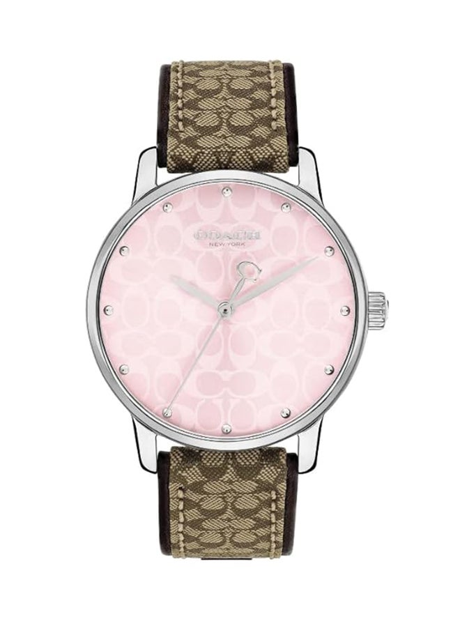 COACH ساعة كواتش دائرية أنالوج للنساء بحالة وردية - 14503873  - Image 3