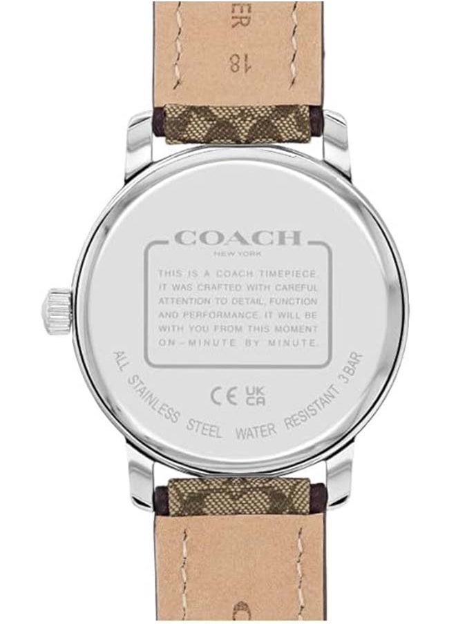 COACH ساعة كواتش دائرية أنالوج للنساء بحالة وردية - 14503873  - Image 4