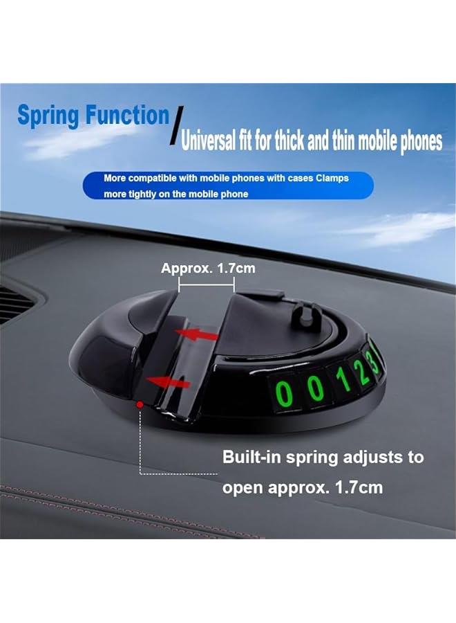 Multifunction Car Anti-Slip Mat Auto Universal Phone Holder-Rotatable Car Phone Holder Dashboard Mat,Universal Anti-Slip Pad with Parking Number Sticker, Large Storage for Phones, Glasses, Keys (B3) - Image 5