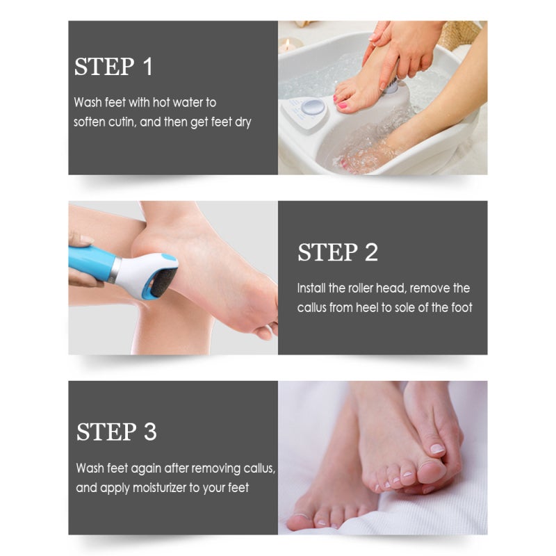 Foot Grinder: Pink 6V 17000Rpm Cordless Grinder - Ergonomic Handle Portable Dead Skin Remover for Home Outdoor Foot Care - Image 4