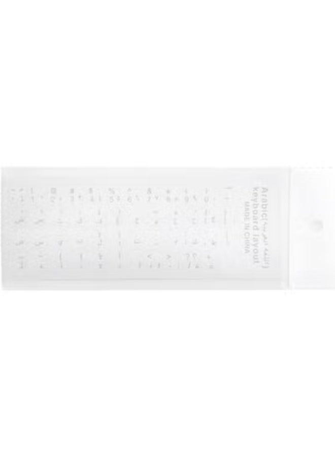 Souq Albasha Keyboard Stickers – Arabic & English Letters, Transparent Design for Laptop Keyboards - Image 1