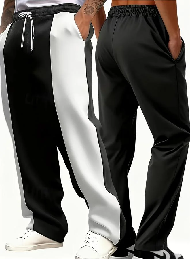 Take Two Men Contrast Panel Pants