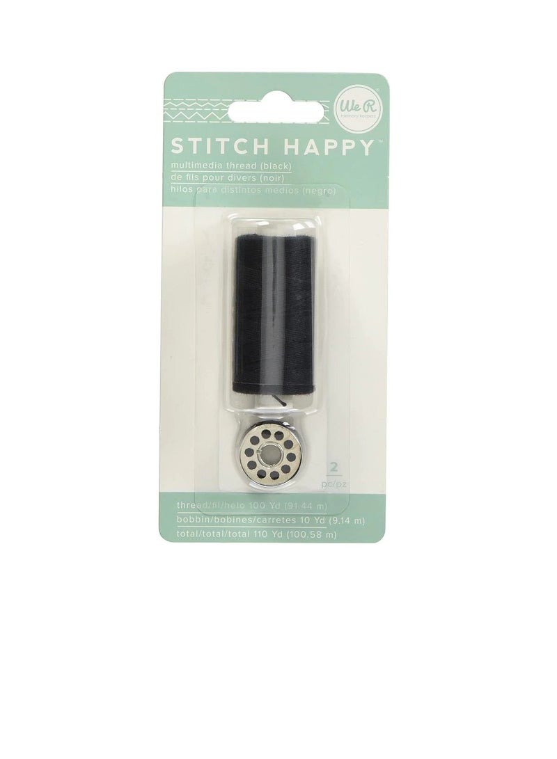 Thread Stitch Happy Black, 2pc - Image 1