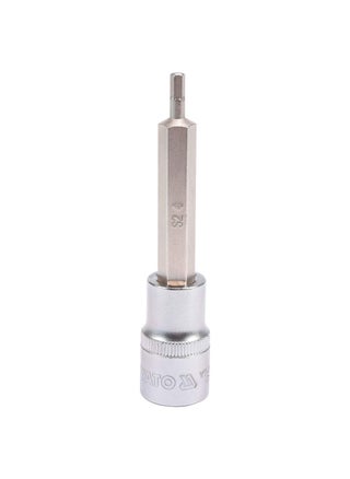 Yato YT04390 Socket Bit of Size 4mm Length 100mm Suitable for 12 inch Drive Socket Wrench Set S2 steel Chromium platedSocket Tool BoxUsed as Home Mechanical ToolsIndustrial Tools Power tool - pzsku/Z3E099BF1096CF604B744Z/45/1748243237/4b4393e7-e8a9-4acb-bd13-1553cc0285c0