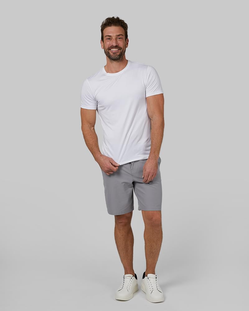 32 Degrees Mens Cool Quick Dry Active Basic Crew T-Shirt, White, Small - Image 4