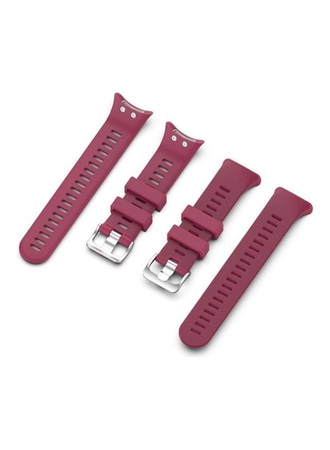 NIBEMINENT Silicone Strap Band For Garmin Swim 2 Red Wine - Image 2