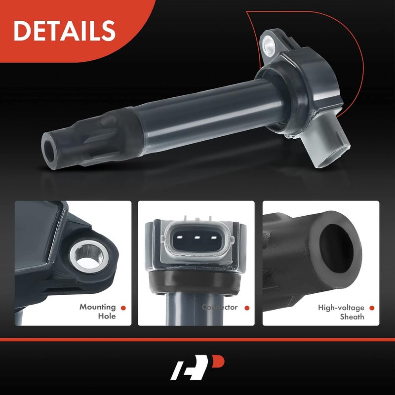 A-Premium Ignition Coil Compatible with Mitsubishi Vehicles - 2.0L 2.4L 3.0L - Lancer 2008-2017, Outlander 2007-2020, Outlander Sport 2011-2017, RVR 2011-2015 - Naturally Aspirated Only (Not Turbo) - Image 4