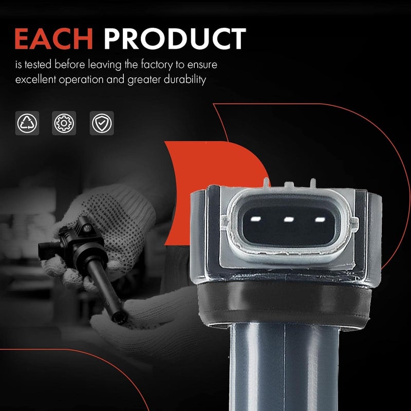 A-Premium Ignition Coil Compatible with Mitsubishi Vehicles - 2.0L 2.4L 3.0L - Lancer 2008-2017, Outlander 2007-2020, Outlander Sport 2011-2017, RVR 2011-2015 - Naturally Aspirated Only (Not Turbo) - Image 5