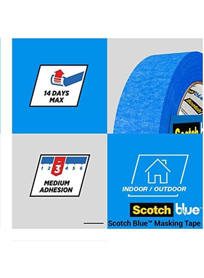Scotch  Blue Premium Masking Tape 48Mm X 41M Blue Color Masking And Protection High Adhesion Multi Surface For Walls Ceiling Metal Wood Easy To Remove With No Residue 1 Roll Pack  - Image 4
