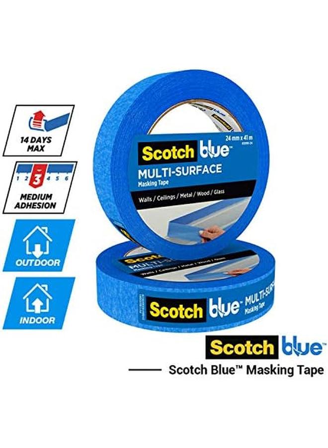 Scotch  Blue Premium Masking Tape 48Mm X 41M Blue Color Masking And Protection High Adhesion Multi Surface For Walls Ceiling Metal Wood Easy To Remove With No Residue 1 Roll Pack  - Image 3