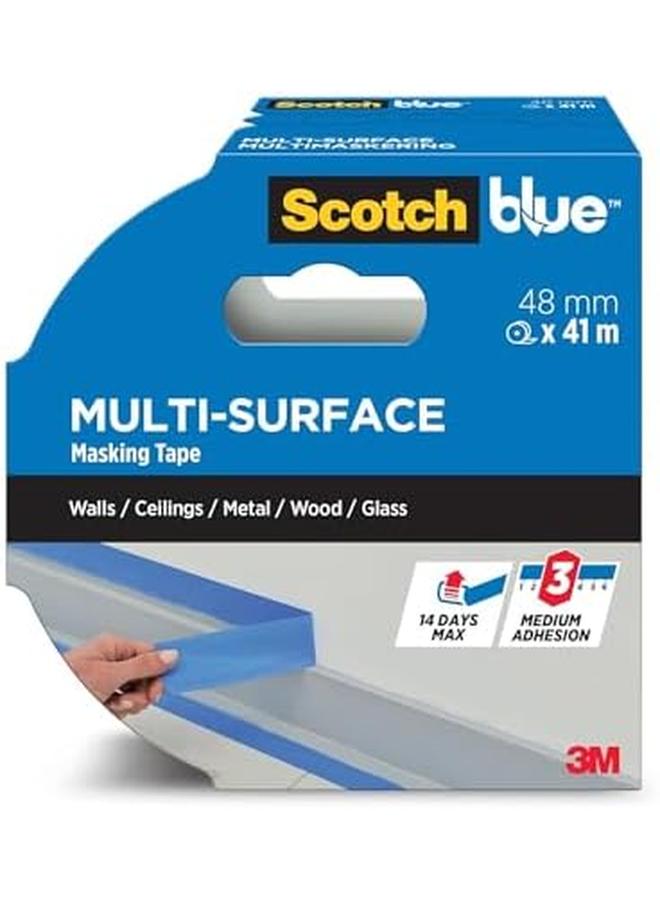 Scotch  Blue Premium Masking Tape 48Mm X 41M Blue Color Masking And Protection High Adhesion Multi Surface For Walls Ceiling Metal Wood Easy To Remove With No Residue 1 Roll Pack  - Image 2
