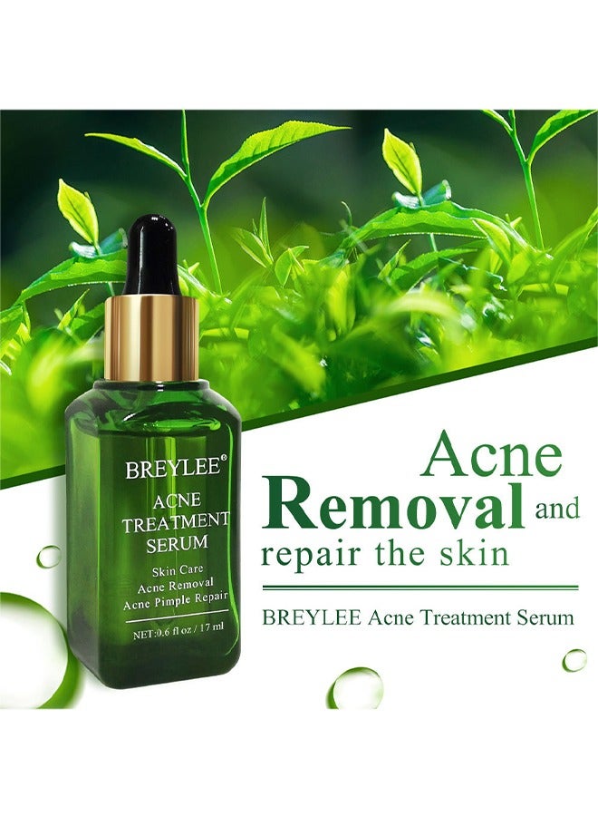 Breylee Acne Treatment Serum,Tea Tree Acne Treatment Serum, Clear Skin Serum for Clearing Severe Acne,Breakout, Remover Pimple and Repair Skin  17ml - Image 2