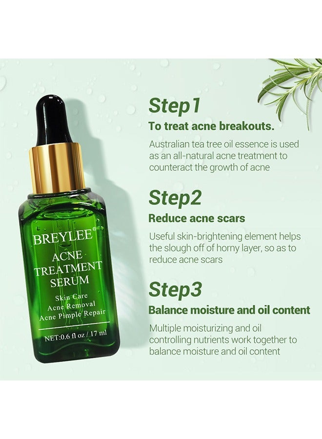 Breylee Acne Treatment Serum,Tea Tree Acne Treatment Serum, Clear Skin Serum for Clearing Severe Acne,Breakout, Remover Pimple and Repair Skin  17ml - Image 4