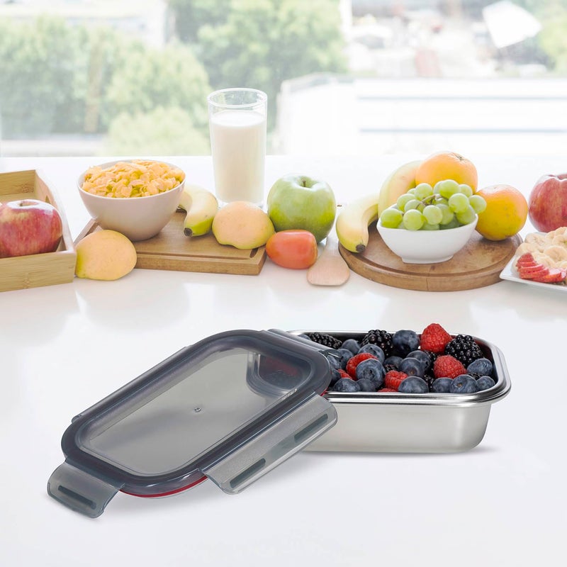 Peggy Oliver Everyday 1450Ml Square Stainless Steel Food Container With Classic Pp Lid 316 Stainless Steel Microwave and Dishwasher Safe - Image 5
