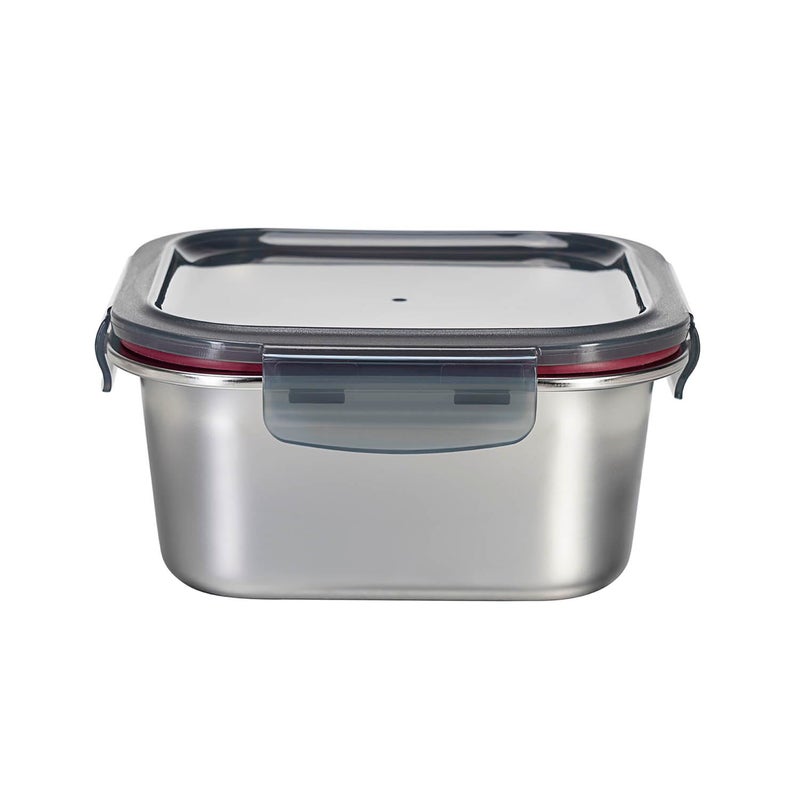 Peggy Oliver Everyday 1450Ml Square Stainless Steel Food Container With Classic Pp Lid 316 Stainless Steel Microwave and Dishwasher Safe - Image 1