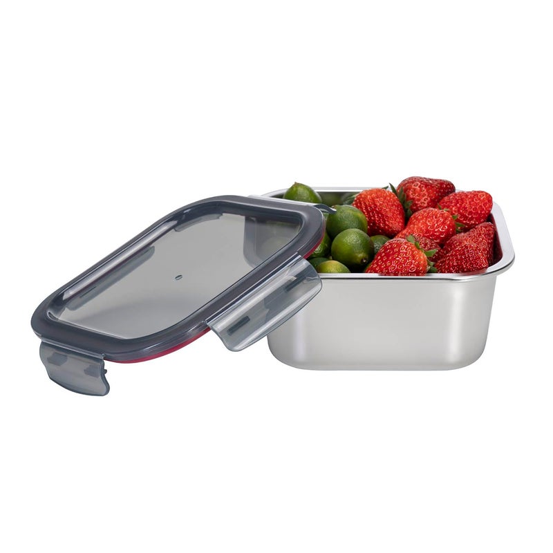 Peggy Oliver Everyday 1450Ml Square Stainless Steel Food Container With Classic Pp Lid 316 Stainless Steel Microwave and Dishwasher Safe - Image 4
