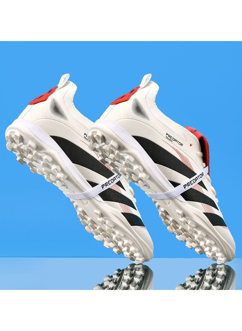 SKT Shiketro Men's and Women's Low Top Seamless Flyknit Foldable Soccer Cleats, Adult Turf Training Sneakers - Image 2