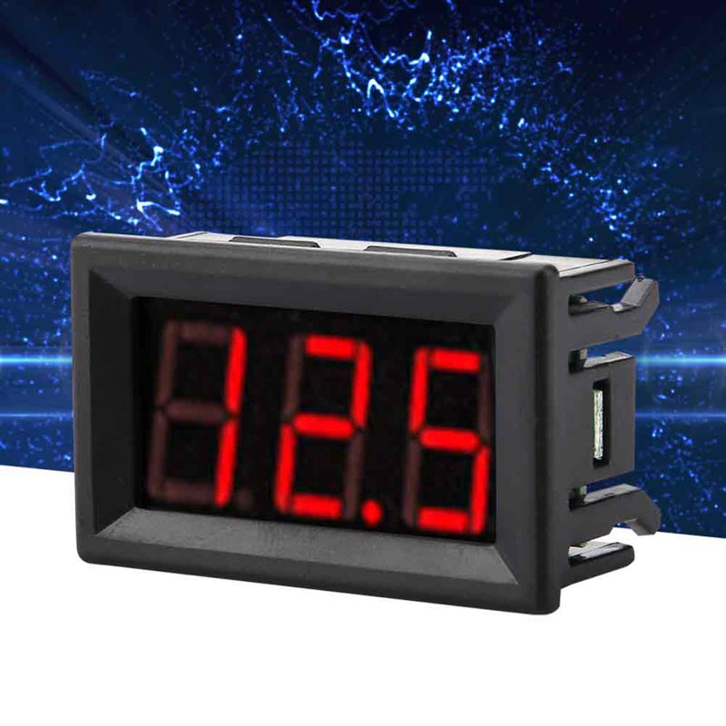 0.56" 3 Wire Digital LED Voltmeter Voltage Meter Panel with Reverse Protection DC0-100V (Red) - Image 4