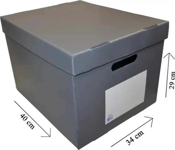 Temel Basic Archive Box 5 Folder Capacity Gray 5 Pieces