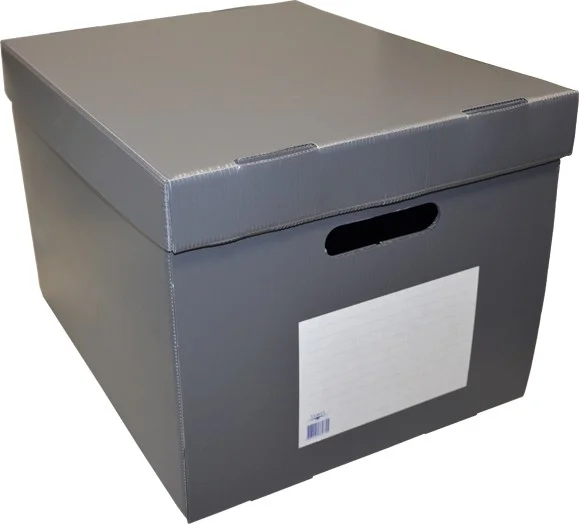 Temel Basic Archive Box 5 Folder Capacity Gray 5 Pieces