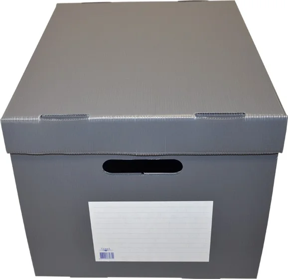 Temel Basic Archive Box 5 Folder Capacity Gray 5 Pieces