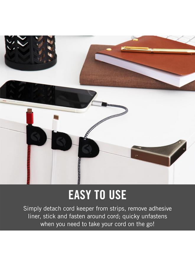 فيلكرو مشابك تثبيت سلك النايلون اللاصقة والآمنة باللون الأسود مقاس 2-5/8 × 1-1/8 بوصة VEL-30822-USA - Image 4