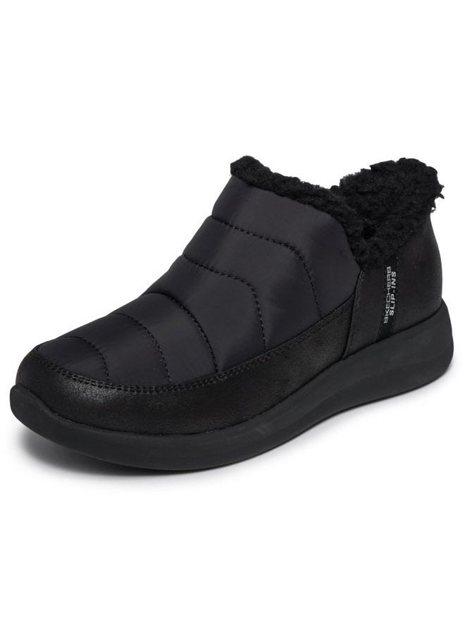SKECHERS Women's Cozy Escape-Snow Puff Slipper, Black/Black, 38.5 EU - Image 1