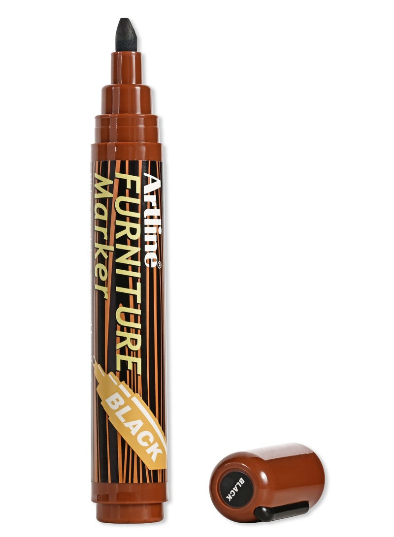 Artline 95 Furniture Marker in Blister Pack, Chisel Nib Line 2-5mm, Color:Black - ARMK95BLK-BP - Image 1