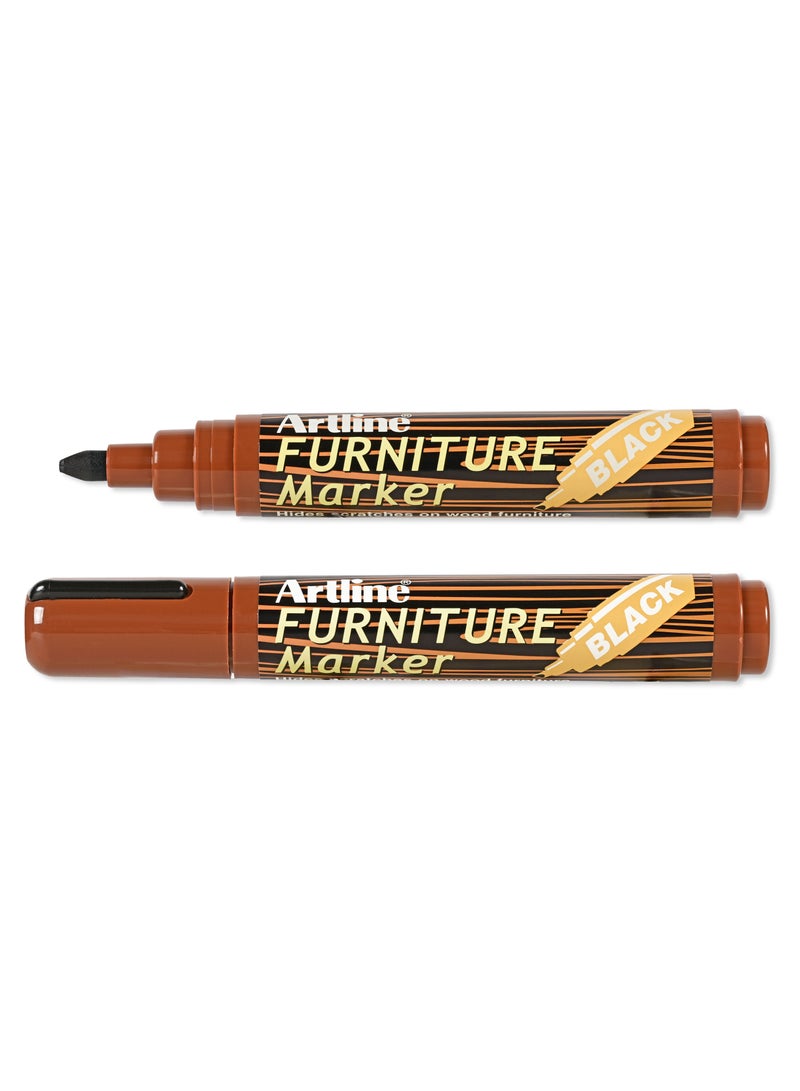 Artline 95 Furniture Marker in Blister Pack, Chisel Nib Line 2-5mm, Color:Black - ARMK95BLK-BP - Image 2