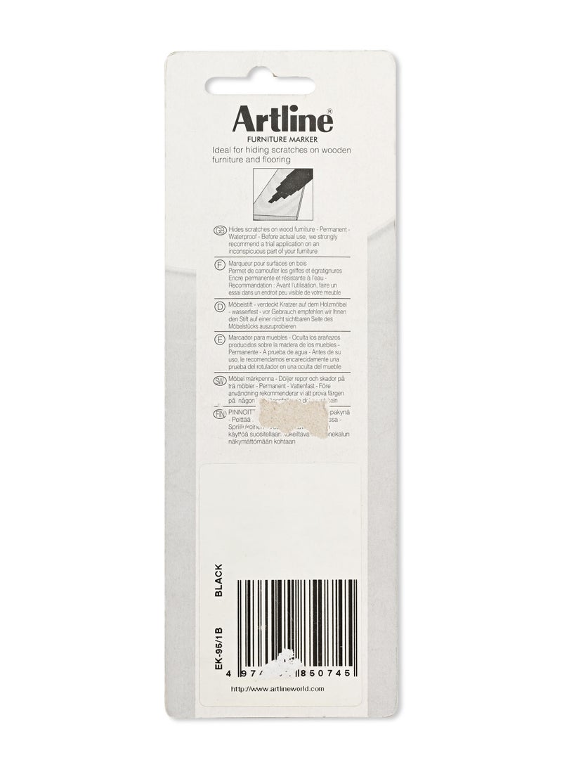 Artline 95 Furniture Marker in Blister Pack, Chisel Nib Line 2-5mm, Color:Black - ARMK95BLK-BP - Image 4
