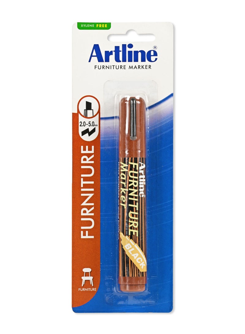 Artline 95 Furniture Marker in Blister Pack, Chisel Nib Line 2-5mm, Color:Black - ARMK95BLK-BP - Image 3