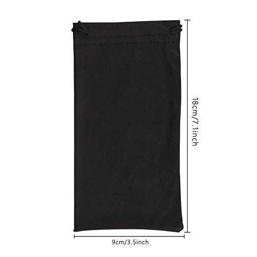 Groupcow 6pcs Eyeglasses Sunglasses Microfiber Pouch Bag, Cell Phone Storage Pouch 7.1" x 3.5" (Black) - Image 2