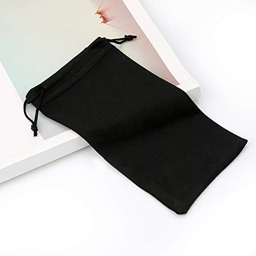 Groupcow 6pcs Eyeglasses Sunglasses Microfiber Pouch Bag, Cell Phone Storage Pouch 7.1" x 3.5" (Black) - Image 5