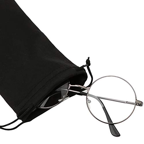 Groupcow 6pcs Eyeglasses Sunglasses Microfiber Pouch Bag, Cell Phone Storage Pouch 7.1" x 3.5" (Black) - Image 3