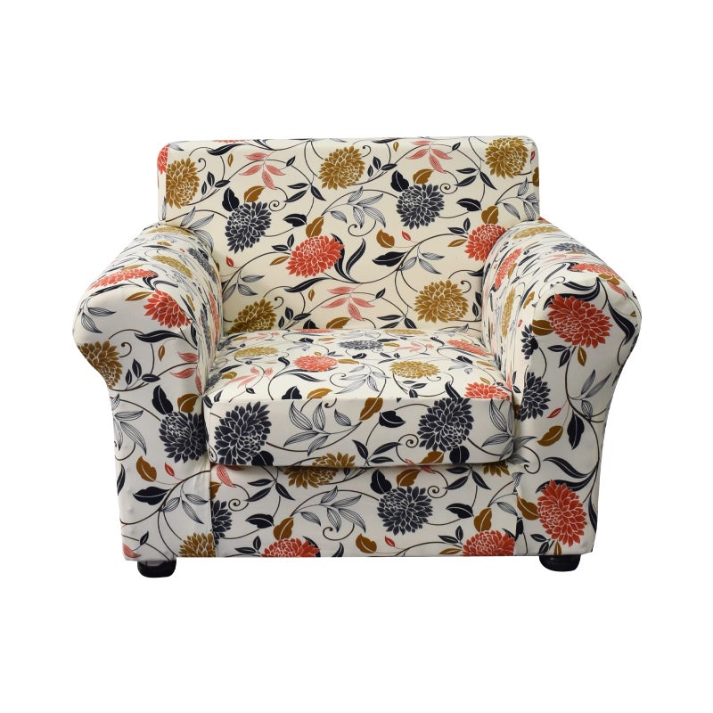 KRFOONN 2 Piece Chair Covers Printed Sofa Covers Couch Covers Washable Armchair Sofa Couch Slipcover Furniture Protector with Elastic Bottom for Living Room (Armchair, 01), Small - Image 1