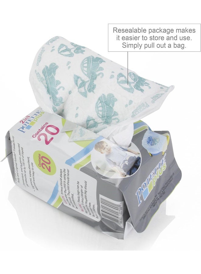 Kalencom Potette Plus Potty Seat Liner Roller Dispenser with Magic Disappearing Ink, 20 Count - Image 2