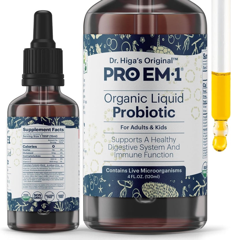 TeraGanix Organic Liquid Probiotic Gut Health Supplement Dr Formulated for Adults  Kids Improves Immune Function Digestion  Nutrient Absorption 6 Mil CFUml 4 fl oz - Image 1