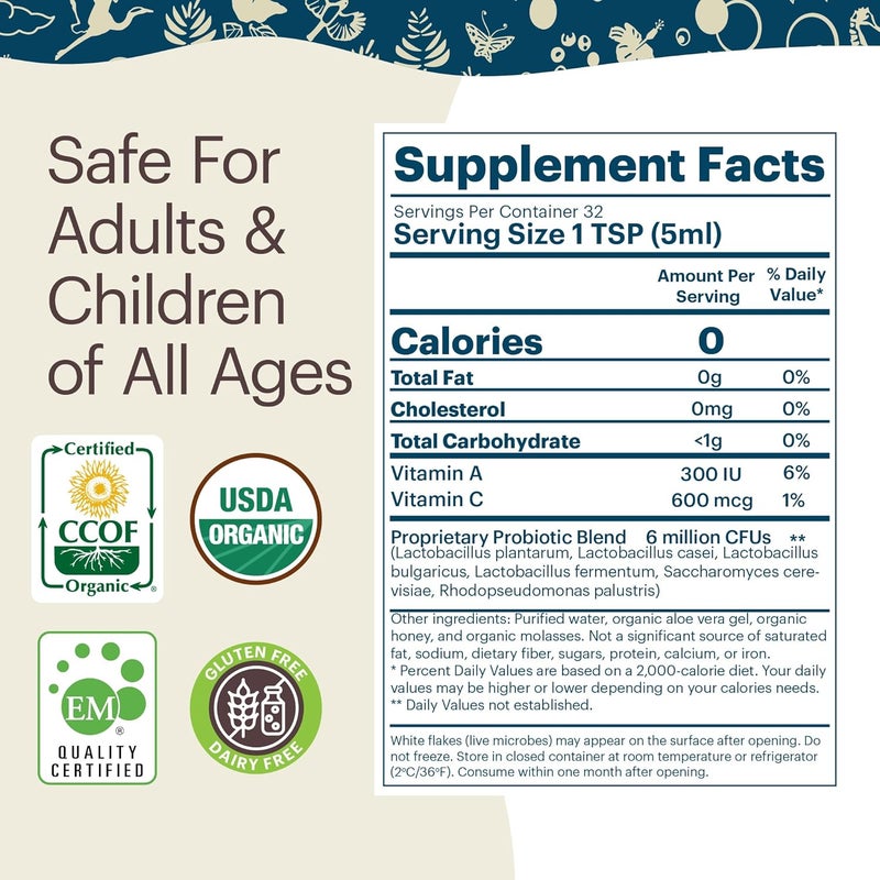 TeraGanix Organic Liquid Probiotic Gut Health Supplement Dr Formulated for Adults  Kids Improves Immune Function Digestion  Nutrient Absorption 6 Mil CFUml 4 fl oz - Image 4