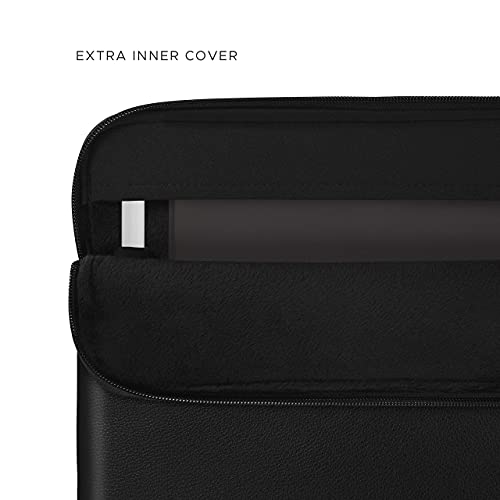 Comfyable Tablet Sleeve Compatible with iPad Air 11" M3 2025, iPad Pro 11 Inch M5 2025 & Smart/Magic Keyboard with Pencil Holder-PU Leather Bag Water-Resistant Slim Case - Black Pebbled - Image 4