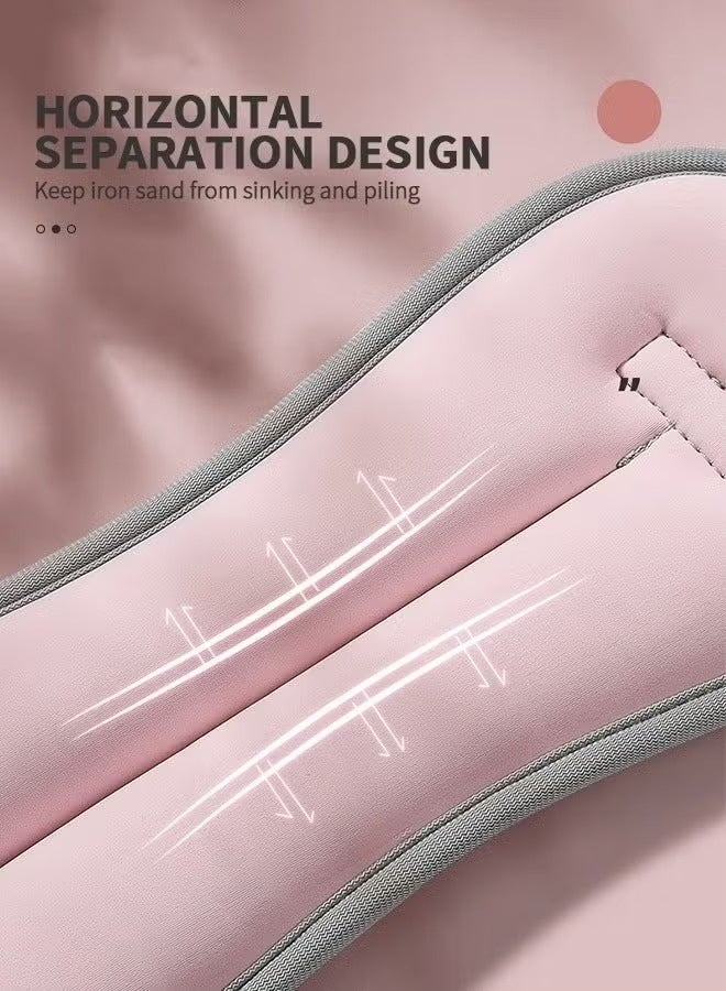 Bukela 2Pcs Ankle Weights Leg Arm Weights Wrist Weights Set with Adjustable Strap for Jogging, Gymnastics, Aerobics, Physical Therapy,Foot Exercise Training Workout-2KG Pair(Pink) - Image 2