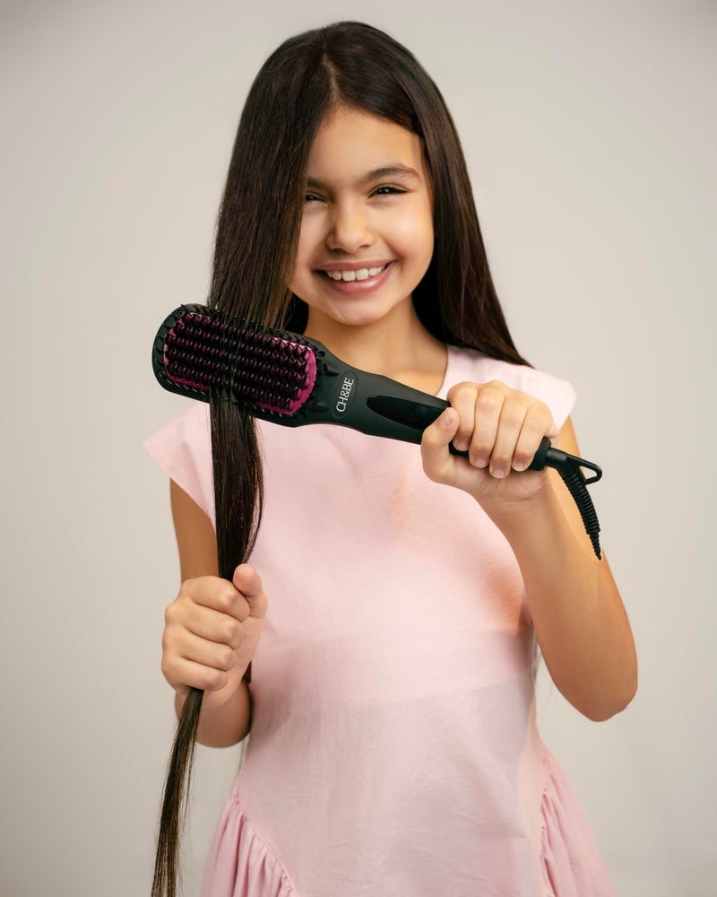 CH&BE Ionic Brush | Healthy and fast daily straightening | Temperature 170?450F | Auto shut off after 60 minutes | Anti-tangle nano comb | Dual ion generator | PTC hair protection technology - Image 3