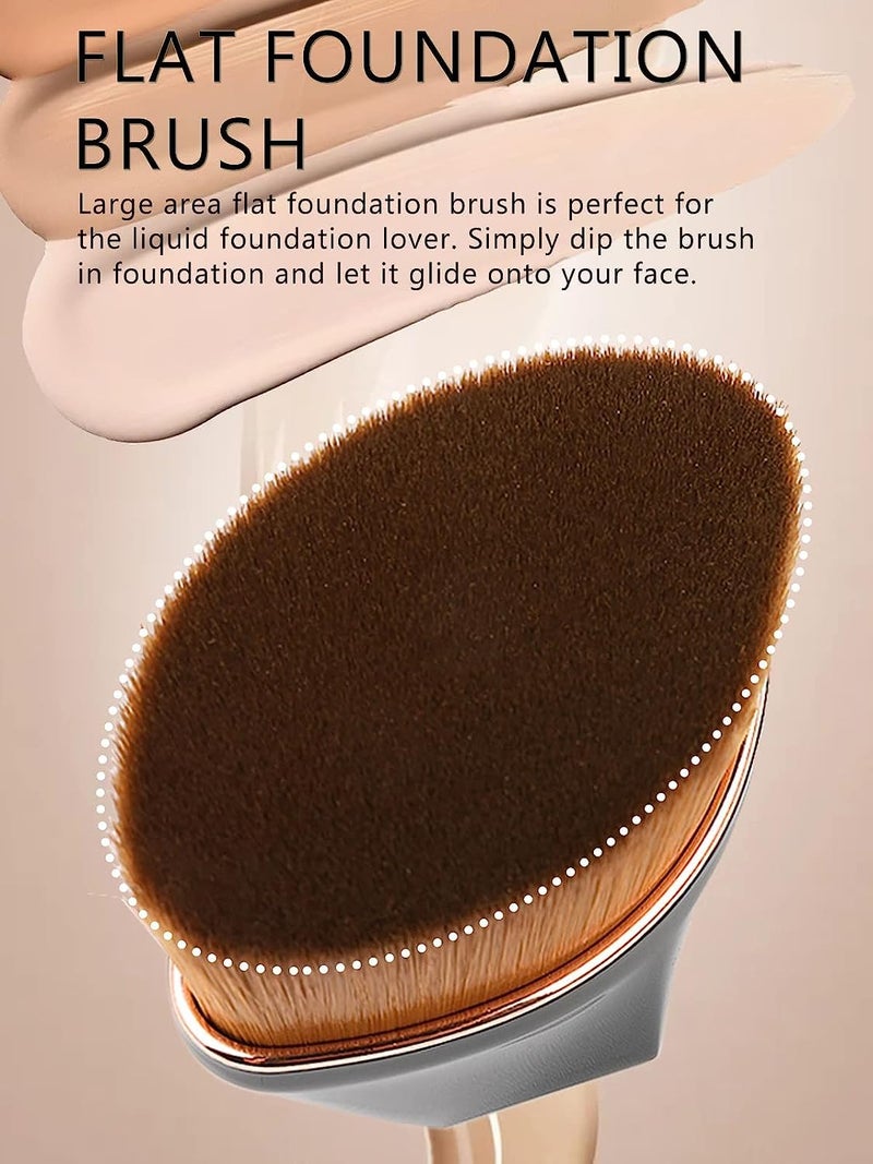 Afrodite Foundation Makeup Brush Flat Top Kabuki Hexagon Face Blush Liquid Powder Foundation Brush for Blending Liquid, Cream or Flawless Powder Cosmetics - Image 4